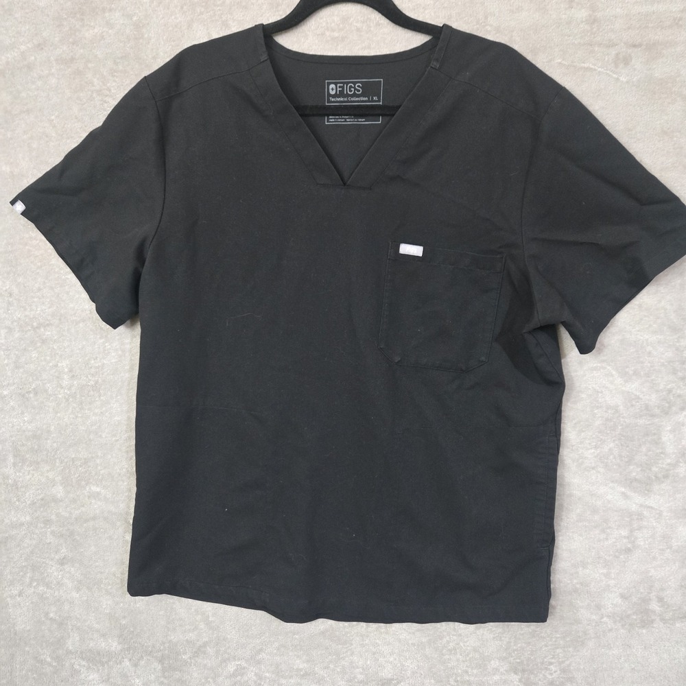 FIGS Scrub Technical Collection Mens‎ XL Black Top Medical